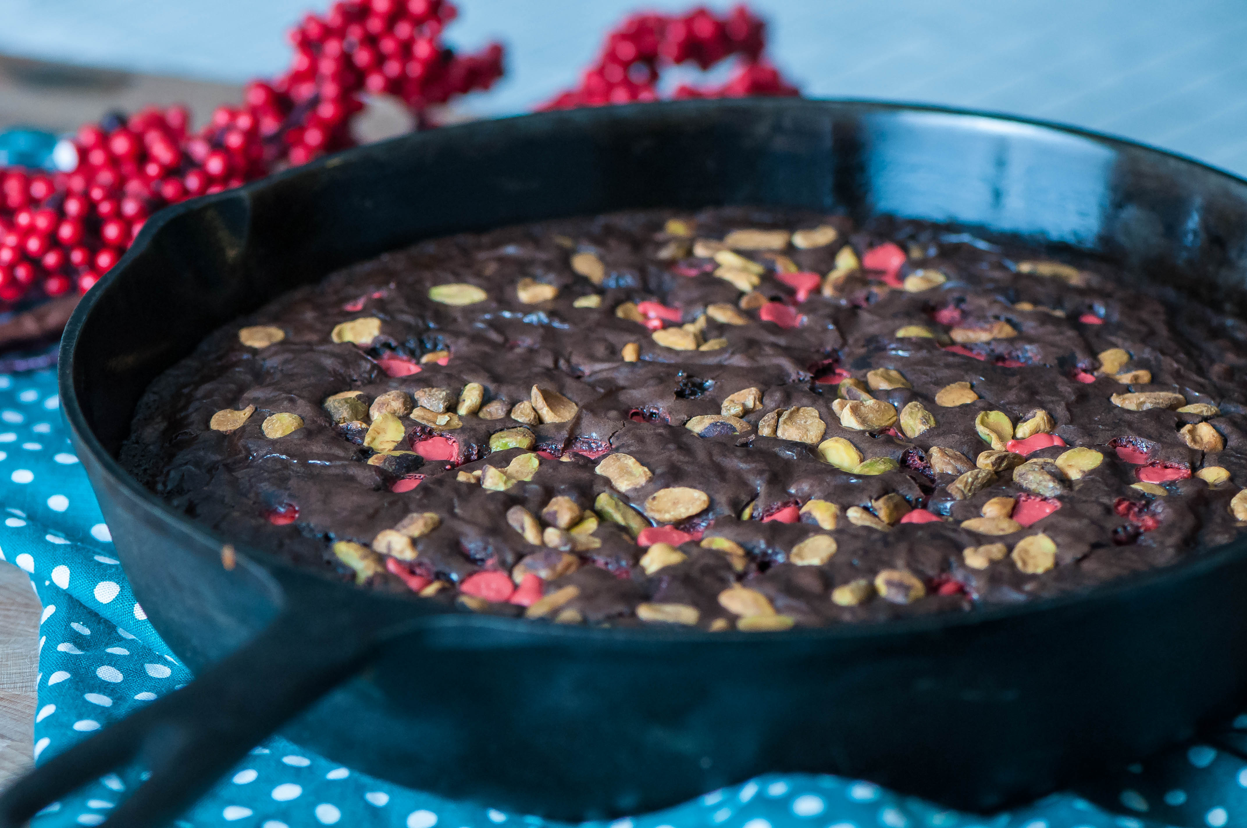 Pistachio Cherry Chip Brownies