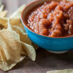 Stop searching for the perfect homemade salsa because I've found it with this Smoky Chipotle Salsa. Simple to make and even easier to eat.