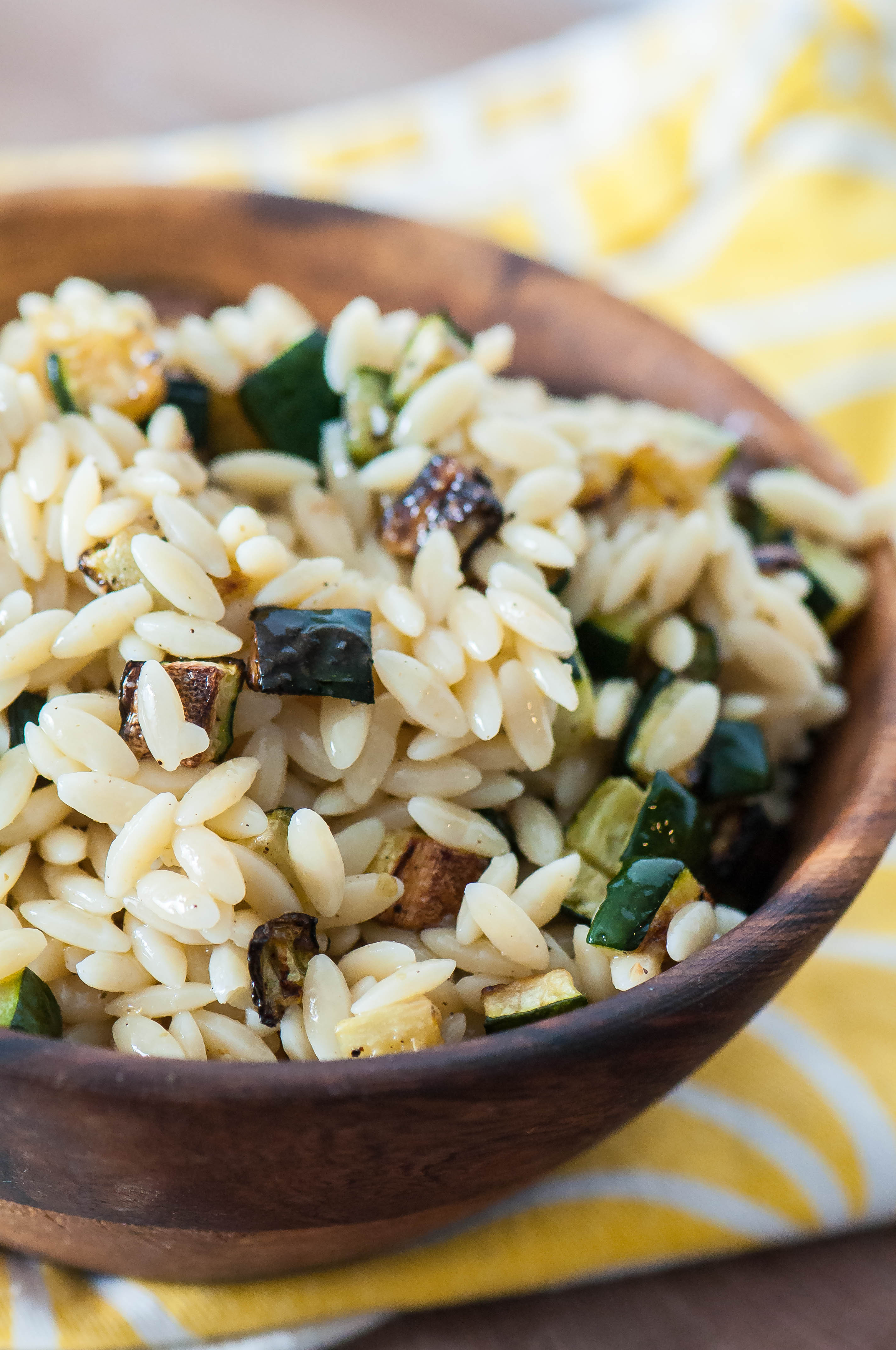 Roasted Zucchini Orzo Salad