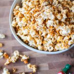 The best part of the Super Bowl is the snacks and appetizers and I've combined two favorites into one with this Buffalo Popcorn. Crunchy, spicy and perfect for snacking during the big game.