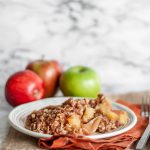 Instant Pot Apple Crisp is the perfect way to start fall. Warm spices, sweet and tart apples and a crumbly crisp topping. All in the Instant Pot without having to heat up the house.