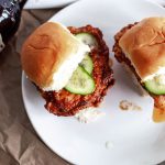 Hot Chicken Sliders with Quick Pickles