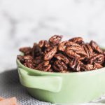 Cinnamon Sugar Pecans are a lovely sweet treat. Warm cinnamon and brown sugar caramelize over toasted pecans to make a great snack or dessert. Perfect for your Christmas baking.