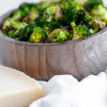 This Spicy Parmesan Roasted Broccoli is a great option for a weeknight side dish. Four simple ingredients are all you need to get this on the table.