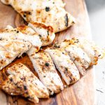 Grilled Buttermilk Chicken is super easy to prepare with a handful of ingredients. Simple grilled chicken, tender from the buttermilk marinade. Great on its own or atop a salad.