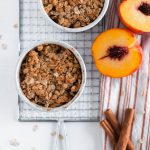 Feed that sweet tooth with just the right amount with this Small Batch Peach Crisp recipe. It makes two mini desserts and they are made in 45 minutes from start to finish.