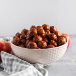 You only need 3 ingredients for these Slow Cooker Apple Jelly Meatballs. They make a great appetizer on game day or serve with rice for dinner.