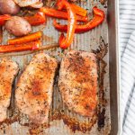 If you need a quick, simple weeknight dinner, look no further. This Sheet Pan Pork Chops and Vegetables is all cooked on one pan in less than 30 minutes and packed with flavor.