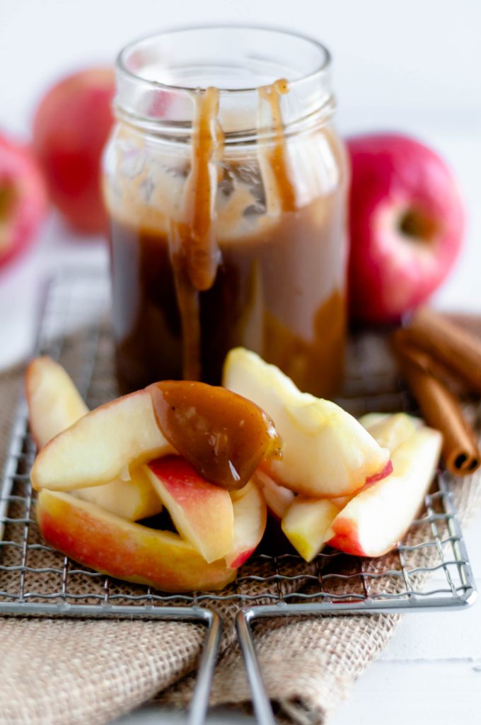 You need this Pumpkin Spice Caramel Sauce for all your fall desserts. Delicious on ice cream, drizzled over desserts or as a dip for your apples.