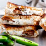 Meet your new favorite sandwich, the Jalapeno Grilled Cheese. Jalapeno jelly, cream cheese, pickled jalapenos, sharp cheddar and bacon combine to make the most glorious sandwich around.