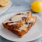 Blueberry Bread is a delicious breakfast option. Tender, moist quick bread swirled with homemade blueberry compote and topped with lemon sugar