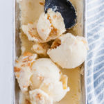 This Banana Pudding Ice Cream is a fun spin on the classic dessert. Banana pudding, fresh bananas and Nilla wafers combine to create a creamy, fruity ice cream perfect for the end of summer.