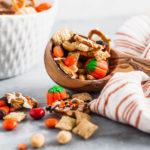 Need a fun snack for October? This Halloween Snack Mix is the perfect combination of sweet and salty ingredients and will be a huge hit with your family.