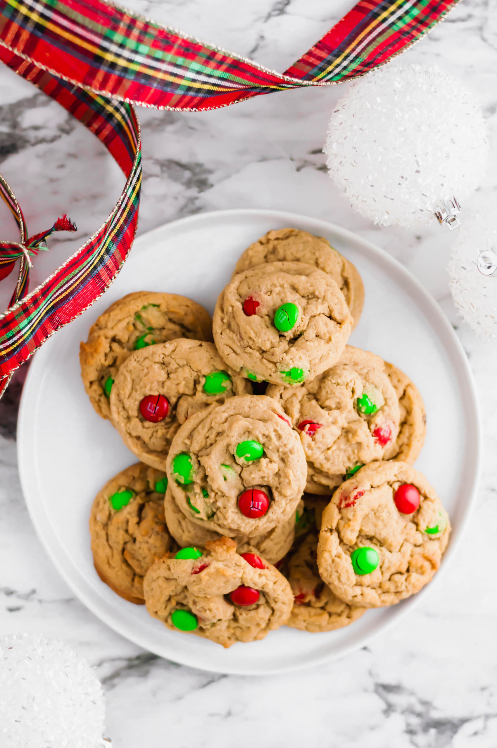 The classic peanut butter and chocolate combination is featured in these delicious Peanut Butter M&M Cookies. Perfect for all your holiday baking.